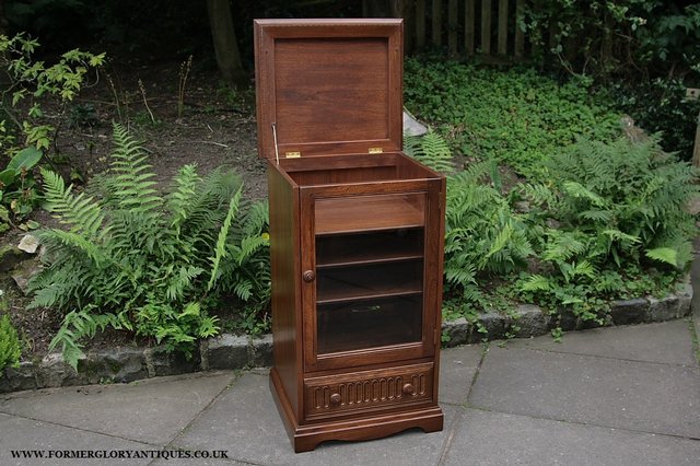 Image 2 of ERCOL ELM FRUITWOOD T.V HI-FI MUSIC DVD CD CABINET STAND