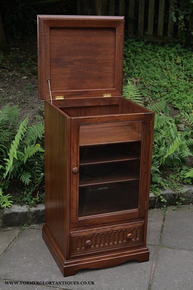 Image 26 of ERCOL ELM FRUITWOOD T.V HI-FI MUSIC DVD CD CABINET STAND