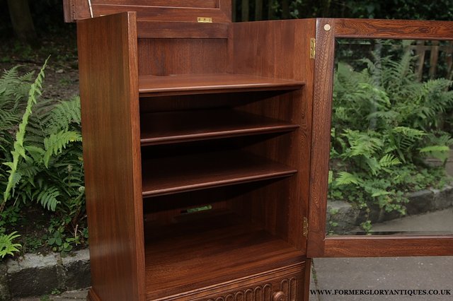 Image 29 of ERCOL ELM FRUITWOOD T.V HI-FI MUSIC DVD CD CABINET STAND