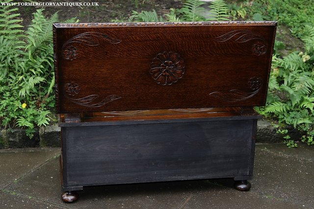 Image 9 of CARVED OAK MONKS BENCH SETTLE HALL SEAT TABLE ARMCHAIR PEW