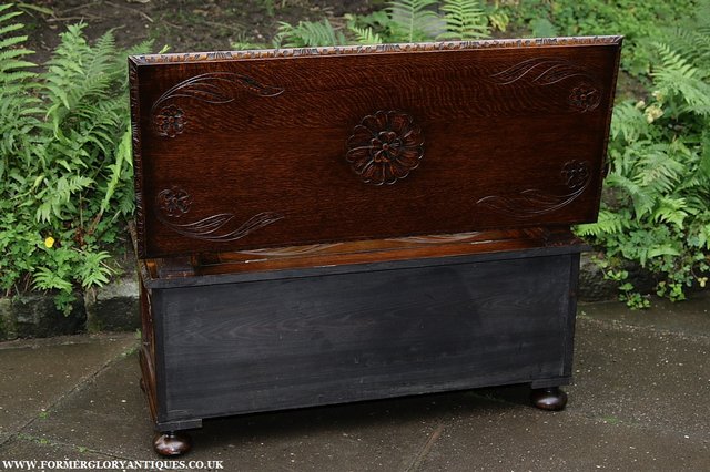 Image 21 of CARVED OAK MONKS BENCH SETTLE HALL SEAT TABLE ARMCHAIR PEW