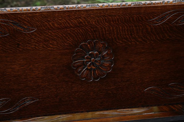 Image 35 of CARVED OAK MONKS BENCH SETTLE HALL SEAT TABLE ARMCHAIR PEW