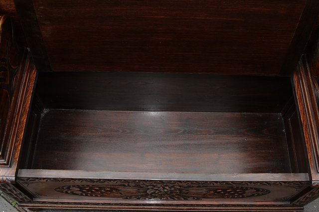 Image 37 of CARVED OAK MONKS BENCH SETTLE HALL SEAT TABLE ARMCHAIR PEW