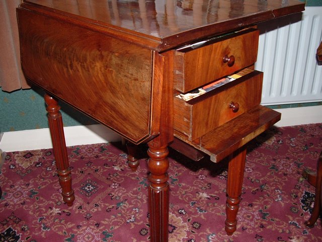 Image 2 of Antique Sewing Table with secret drawer