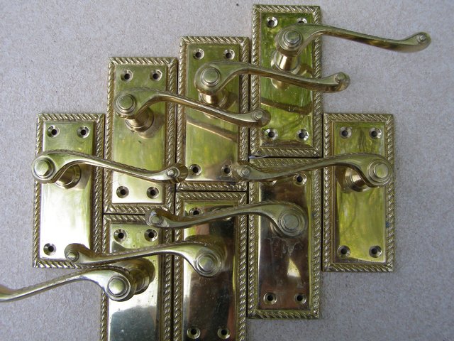 Preview of the first image of Brass Door Handles (Incl P&P).