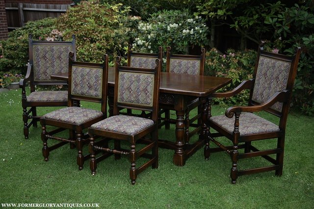 Image 34 of TITCHMARSH & GOODWIN STYLE OAK DINING TABLE & SIX CHAIRS