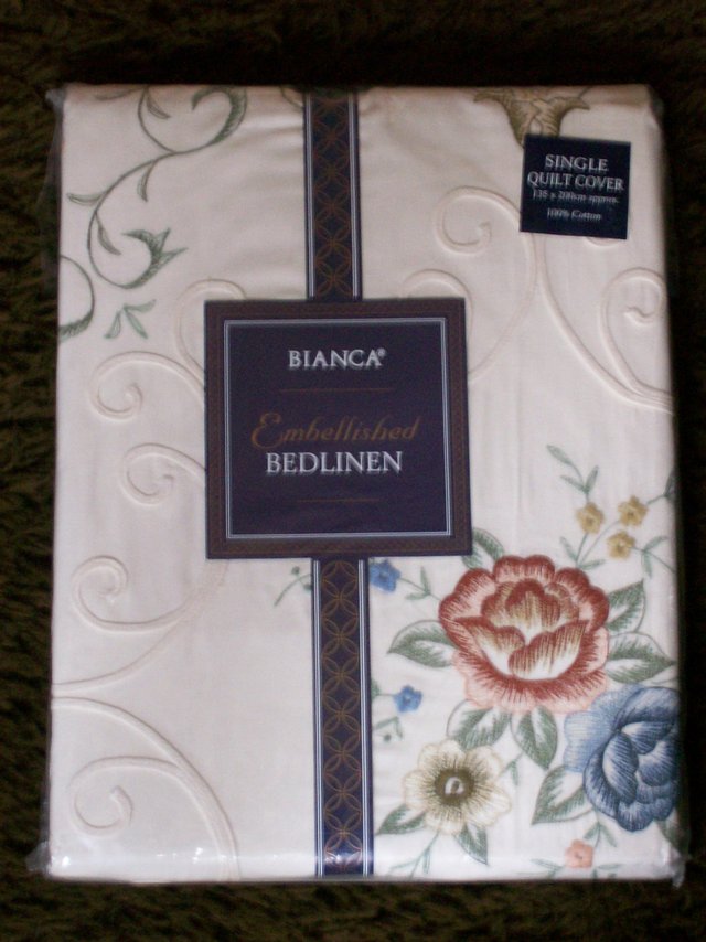 Preview of the first image of New Single Quilt / Duvet Cover Bianca Embellished.