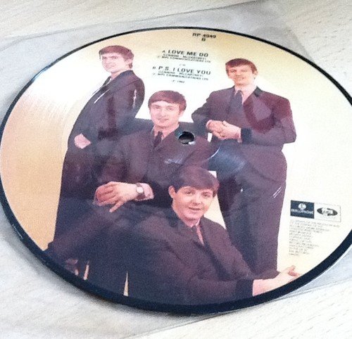 Preview of the first image of Beatles Love Me Do Picture Disc 7'' RP4949  Rare.