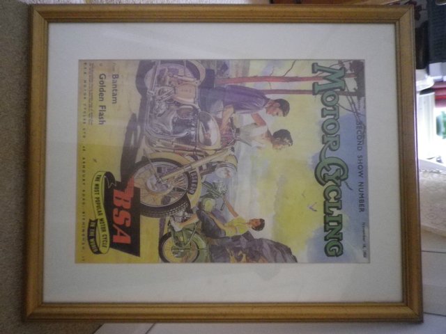 Preview of the first image of BSA A10 Flash and BSA Bantom old framed print.
