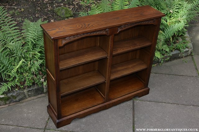 Preview of the first image of OLD CHARM LIGHT OAK BOOKCASE WALL OFFICE BOOK SHELVES.