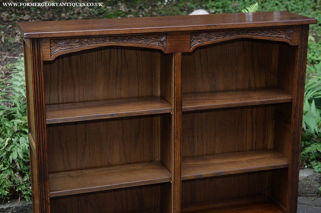Image 4 of OLD CHARM LIGHT OAK BOOKCASE WALL OFFICE BOOK SHELVES