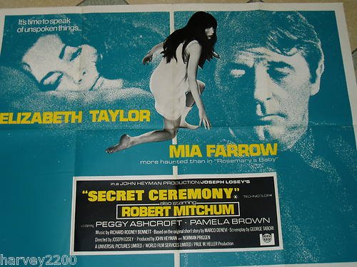 Preview of the first image of Original Film Poster''Secret Ceremony'' 30''x 40''1968.