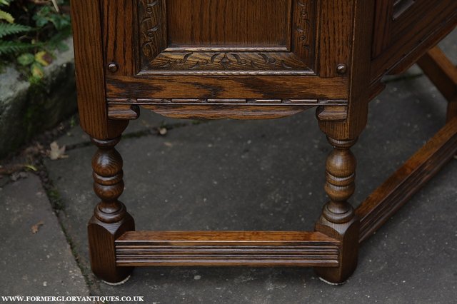 Image 3 of OLD CHARM OAK CABINET LAMP HALL TABLE CUPBOARD SIDEBOARD
