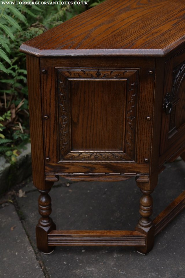Image 4 of OLD CHARM OAK CABINET LAMP HALL TABLE CUPBOARD SIDEBOARD