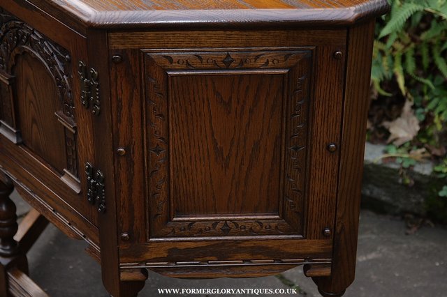 Image 18 of OLD CHARM OAK CABINET LAMP HALL TABLE CUPBOARD SIDEBOARD
