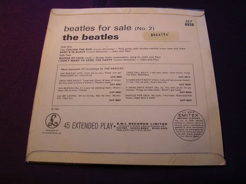 Image 3 of Beatles Original EP Beatles For Sale No 2