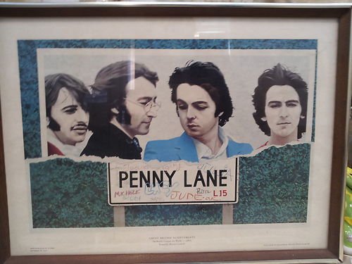 Preview of the first image of Beatles Penny Lane Picture Framed.