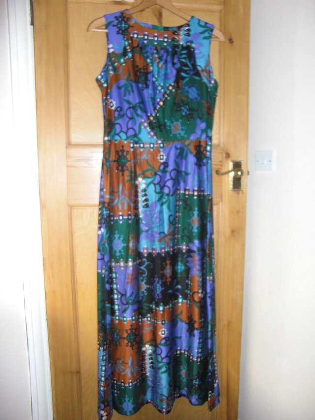 Image 3 of Retro Marie Moore Long Dress hand washable