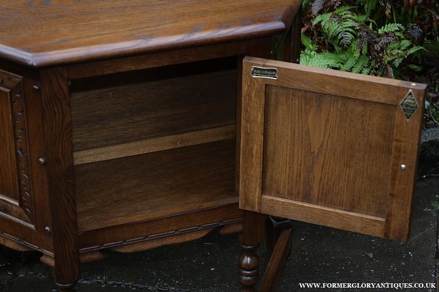 Image 19 of OLD CHARM OAK CABINET LAMP HALL TABLE CUPBOARD SIDEBOARD