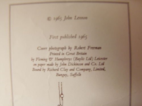 Image 2 of John Lennon A Spaniard in the Works 1st ED H/B