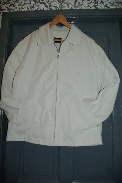 Preview of the first image of Brand new Mans Cream Cotton Jacket.
