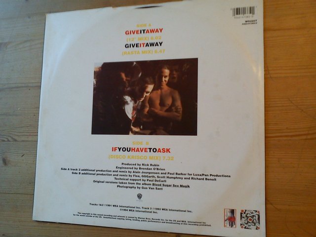 Image 2 of Red Hot Chilli Peppers12''Give itAway