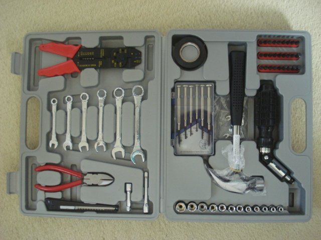 Preview of the first image of NEW 67+ PCS TOOL KIT IN STURDY CARRYING CASE + GIFT BOX.