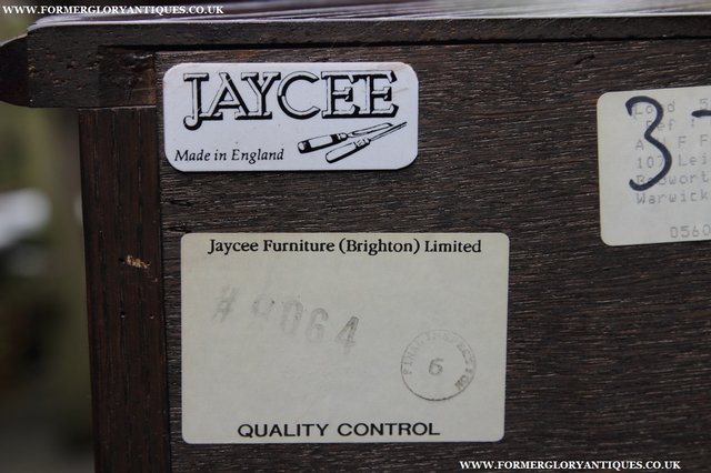 Image 9 of JAYCEE OAK CORNER DISPLAY CABINET CUPBOARD HALL TABLE