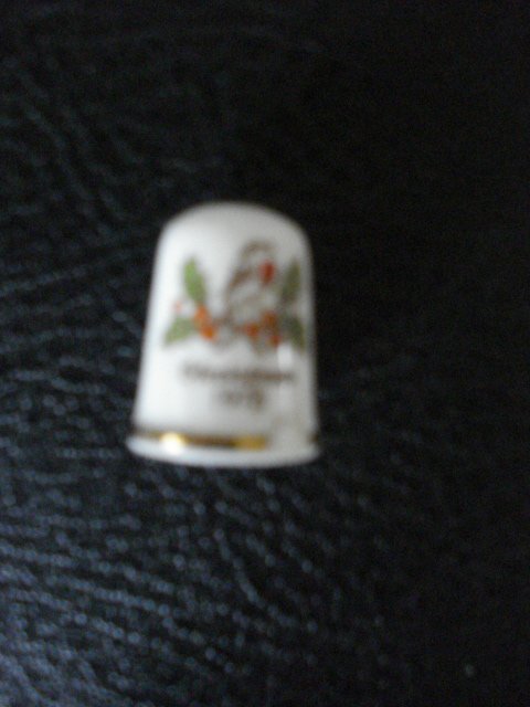 Preview of the first image of COLLECTORS ITEM CAVERSWALL THIMBLE. CHRISTMAS 1978 M. Grant.