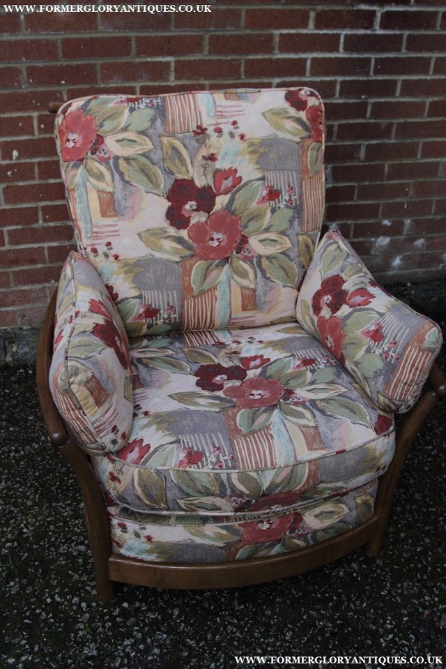 Preview of the first image of AN ERCOL RENAISSANCE ASH GOLDEN DAWN ARMCHAIR SOFA COUCH.