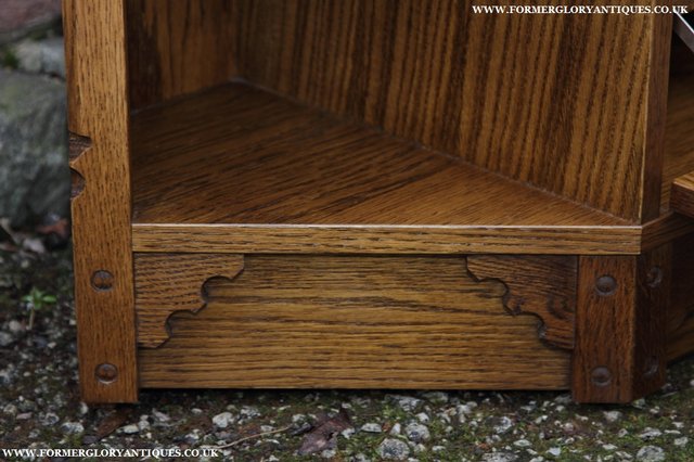 Image 15 of OLD MILL CHARM OAK CORNER TV CABINET SHELVES TABLE STAND