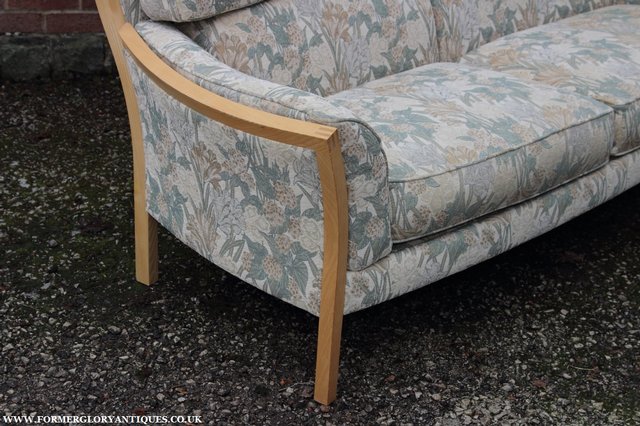 Image 15 of ERCOL LIGHT ELM CLEAR ORIEL THREE SEATER SETTEE SOFA COUCH
