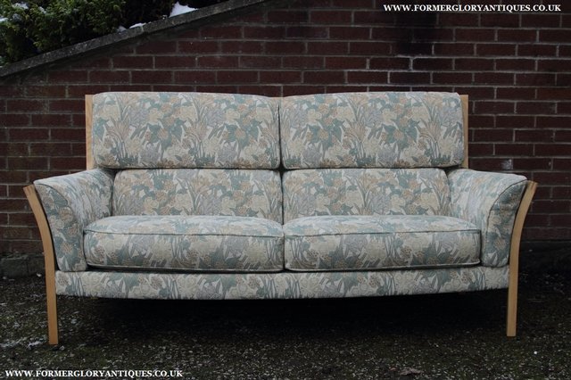 Image 36 of ERCOL LIGHT ELM CLEAR ORIEL THREE SEATER SETTEE SOFA COUCH
