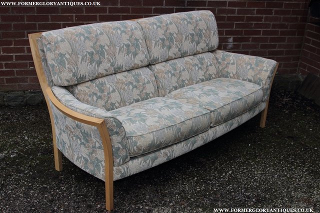 Image 45 of ERCOL LIGHT ELM CLEAR ORIEL THREE SEATER SETTEE SOFA COUCH