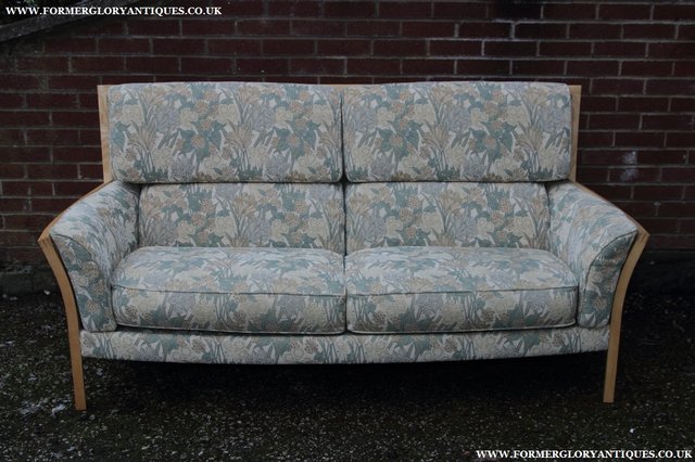 Image 48 of ERCOL LIGHT ELM CLEAR ORIEL THREE SEATER SETTEE SOFA COUCH