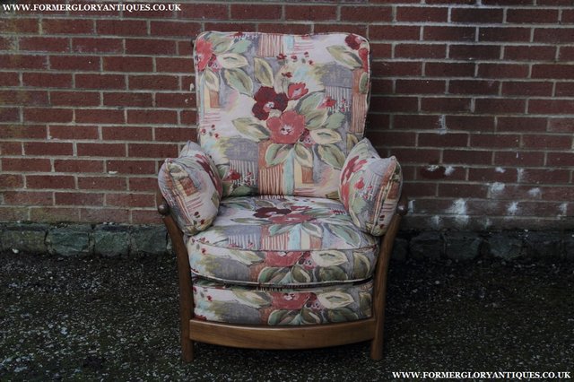 Preview of the first image of ERCOL RENAISSANCE ASH GOLDEN DAWN ARMCHAIR SUITE SOFA COUCH.