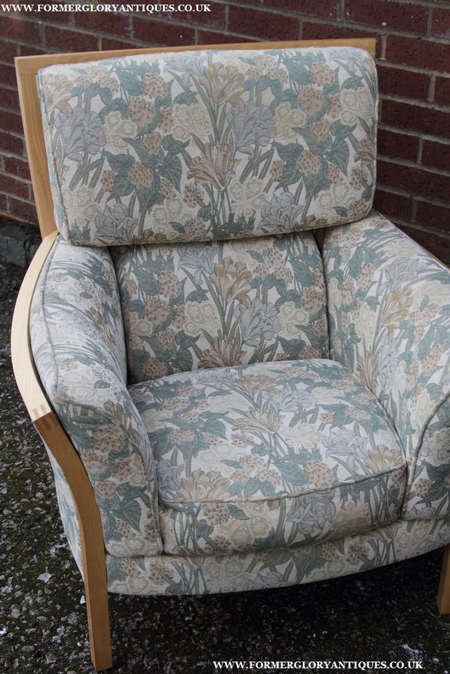 Image 4 of ERCOL LIGHT ELM /CLEAR ORIEL ARMCHAIR CUSHIONS SUITE SETTEE