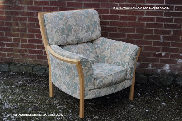 Image 19 of ERCOL LIGHT ELM /CLEAR ORIEL ARMCHAIR CUSHIONS SUITE SETTEE