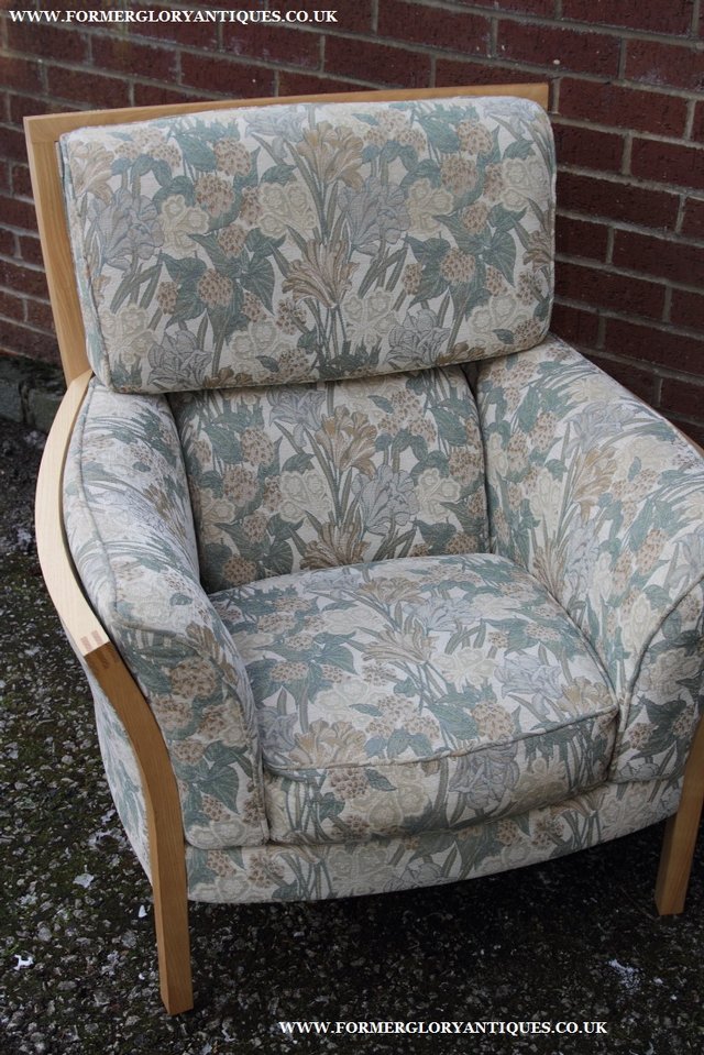 Image 27 of ERCOL LIGHT ELM /CLEAR ORIEL ARMCHAIR CUSHIONS SUITE SETTEE