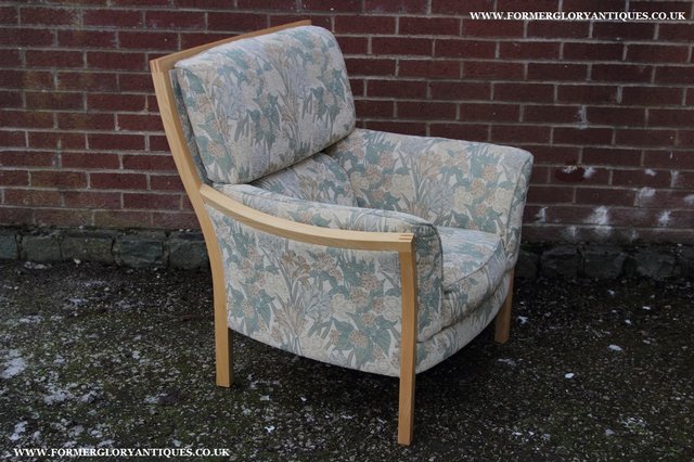 Image 29 of ERCOL LIGHT ELM /CLEAR ORIEL ARMCHAIR CUSHIONS SUITE SETTEE