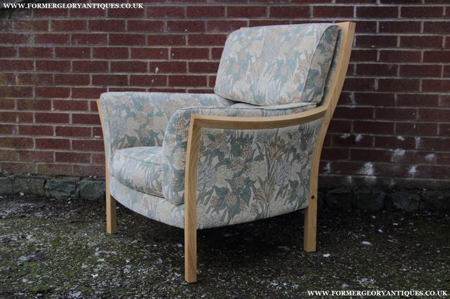 Image 32 of ERCOL LIGHT ELM /CLEAR ORIEL ARMCHAIR CUSHIONS SUITE SETTEE