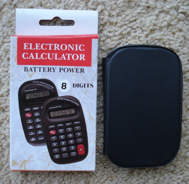 Image 2 of NEW HAND HELD BATTERY POWERED ELECTRONIC CALCULATOR + CASE