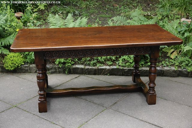 Image 19 of TITCHMARSH & GOODWIN STYLE SOLID OAK REFECTORY DINING TABLE