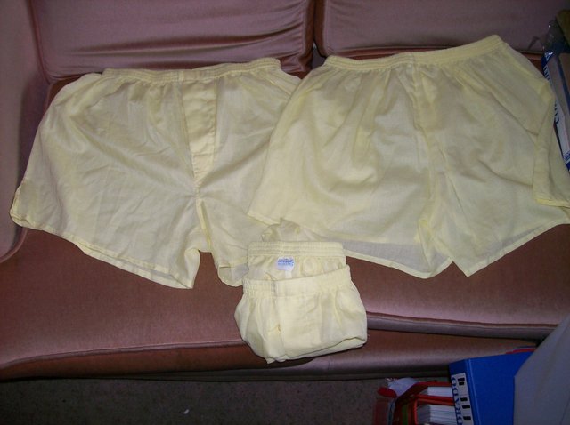 Preview of the first image of Yellow Boxer Shorts Up to 3 pairs available..