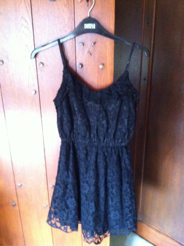 Preview of the first image of Bargain H&M Black Lace Dress Size 8 £8.00.