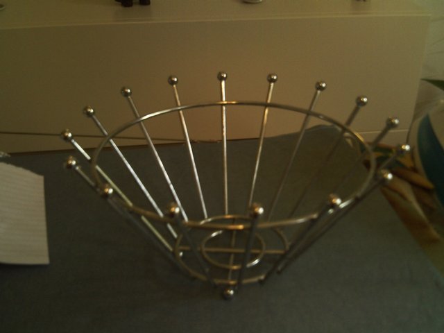 Preview of the first image of RETRO CHROME FRUIT BOWL.