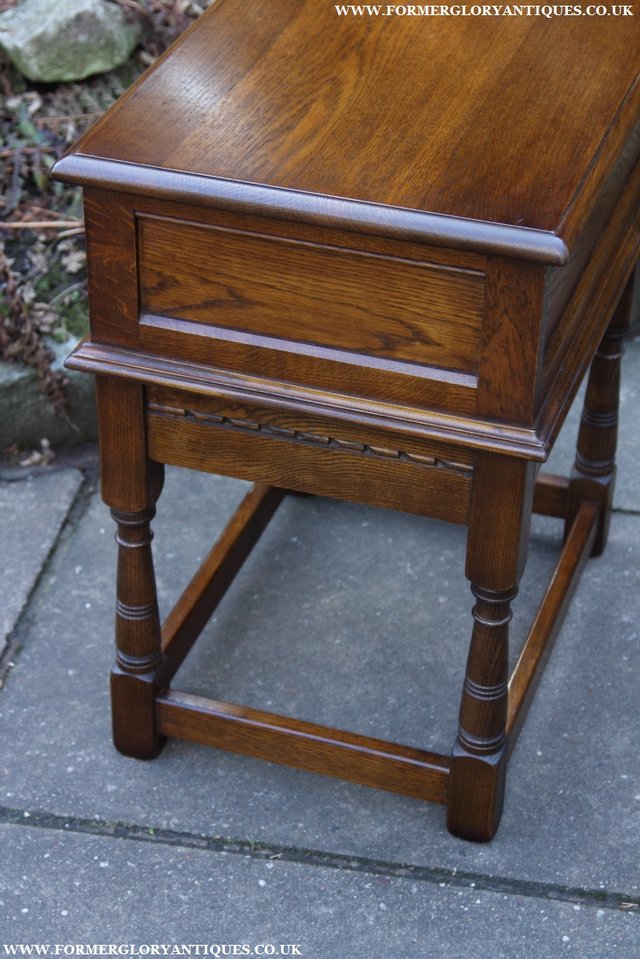 Image 23 of OLD CHARM LIGHT OAK COFFEE LAMP SIDE END HALL BEDSIDE TABLE
