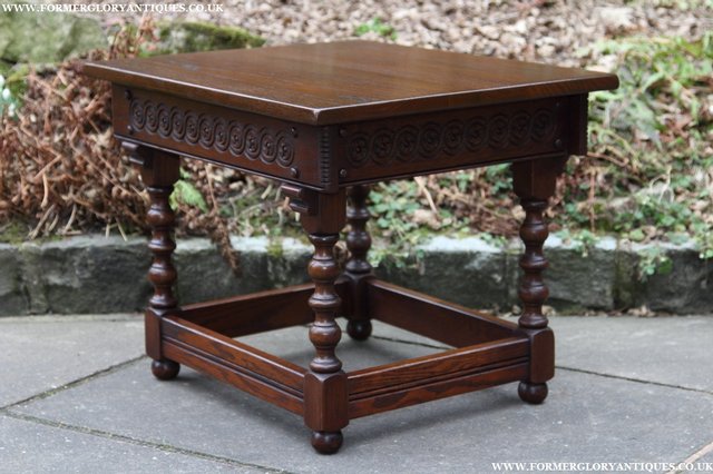 Image 20 of AN OLD CHARM TUDOR OAK OCCASIONAL COFFEE LAMP SIDE END TABLE