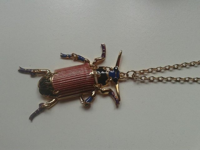 Preview of the first image of Colourful Beatle necklace.