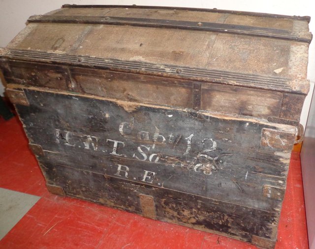 Preview of the first image of Pre-World War I Officer's Steamer Trunk.